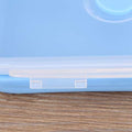 Zerodis Collapsible Portable Lunchbox Bowl, Clip Lock Lid Blue