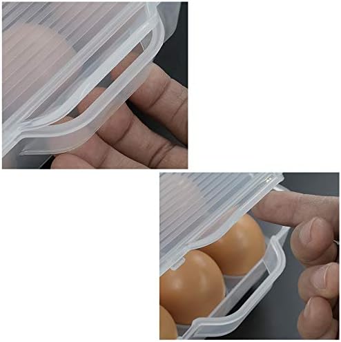 4-Pack Clear Covered Egg Holders for Refrigerator