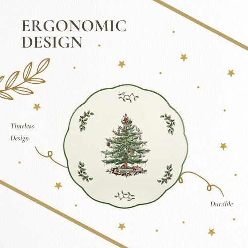 Spode Christmas Tree Round Trivet - 9" Heat Resistant Trivet for Hot