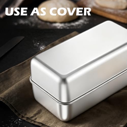 Leonyo Non-Toxic 9x5IN Stainless Steel Loaf Pan for Baking Bread
