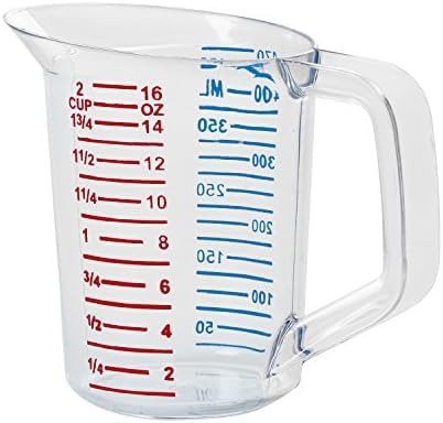 Rubbermaid Commercial Products Bouncer Clear Measuring Cup, 2-Cup/0.5-Quart by RubbermaidCommercialProducts