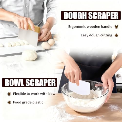 Sourdough Starter Kit, Bread Proofing Basket set, Beginner Sourdough