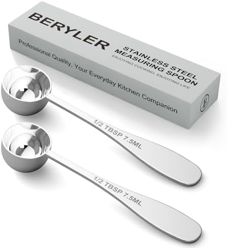 2PCS 1/2TBSP(7.5ML) Measuring Spoon, 18/8(304) Stainless Steel