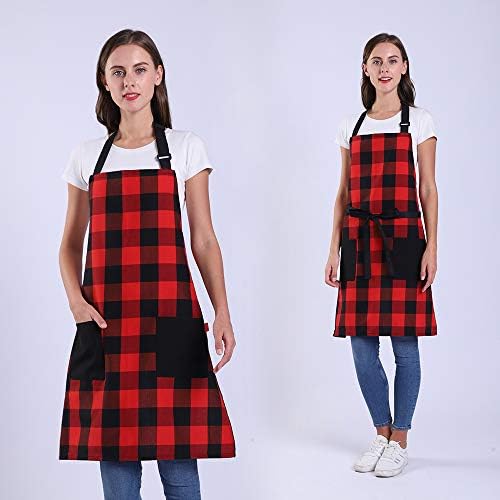 Cooking Aprons for Women Men - Cute Chef Kitchen Baking BBQ Apron