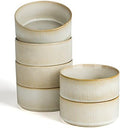 famiware Star Cereal Bowl Set, 23 oz Soup Bowls Set of 6, Cappuccino