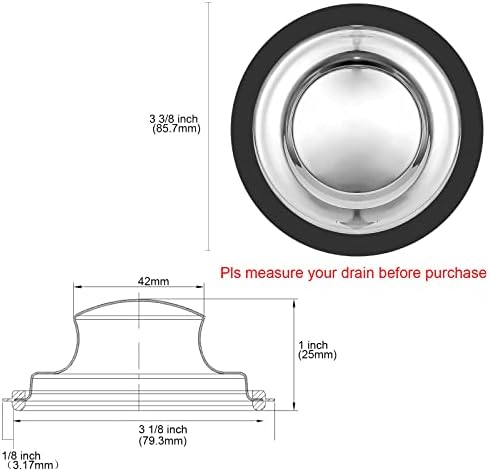 Kitchen Sink Strainer and Sink Stopper, Stainless Steel Garbage