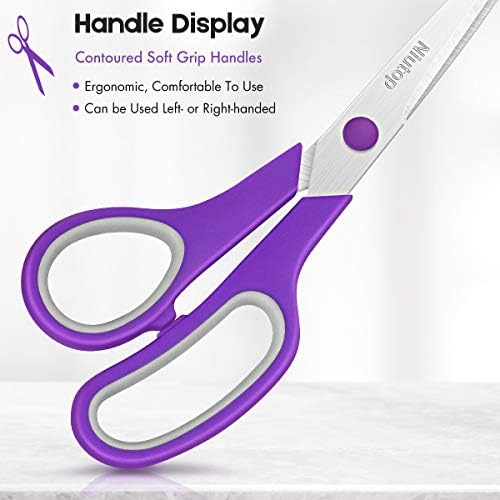 Scissors Bulk Set of 5-Pack, Niutop 8" Multipurpose Sharp Sewing Craft
