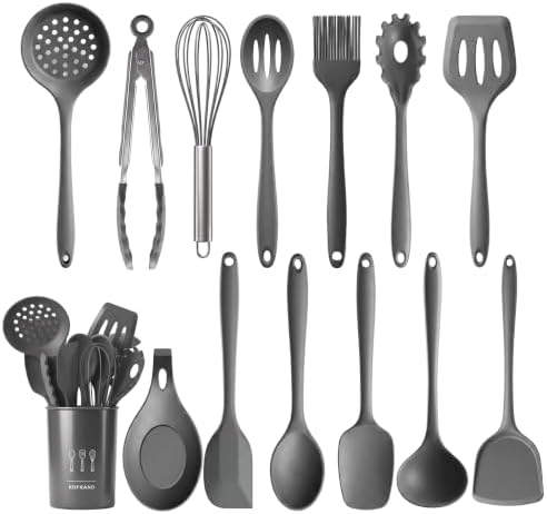 Silicone Cooking Utensil Set, -22°F to 446°F
