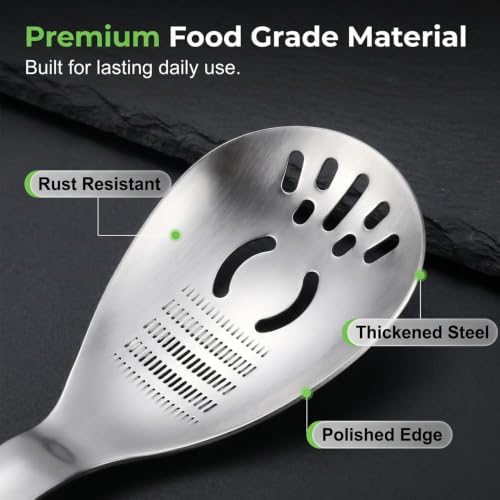 5 in 1 Multifunction Cooking Spoon Stainless Steel Slotted Spoon (A)