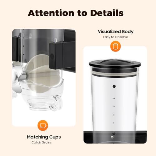 2 Pack Cereal Dispensers, Wall Mounted Candy Dispenser with Cup