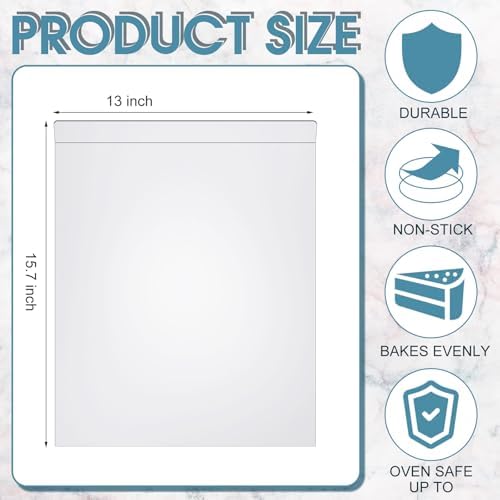 3 Pcs Large Flat Cookie Baking Sheets 13 x 16 Inch Aluminum Cookie