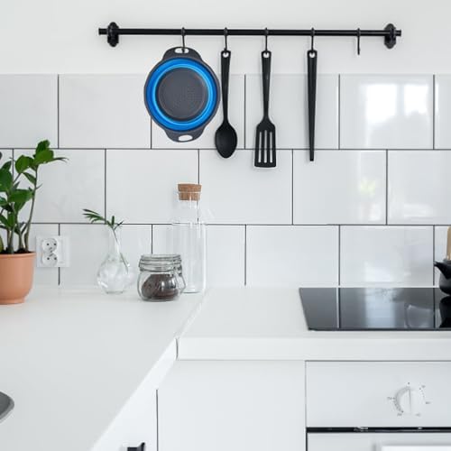 Silicone Collapsible Kitchen Strainers, Collapsible Colander with