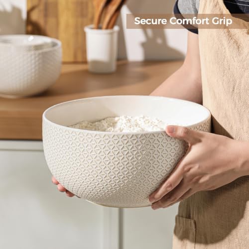 Ceramic Mixing Bowls Set of 4, Nesting Bowls for Kitchen
