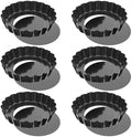 PRETYZOOM Mini Tart Pans with Removable Bottom 3.85 Inch Carbon Steel