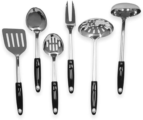 Chef Craft Heavy Duty Kitchen Tool and Utensil Set, 6 Piece, Stainless