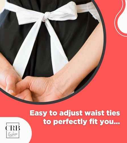 CRB Fashion Waist Apron Kitchen Cooking Restaurant Cotton Bistro Half