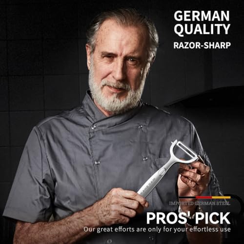 MAD SHARK Vegetable Peeler,Ultra Sharp Y Serrated Blade Peelers for