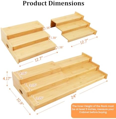 Can Rack Organizer for Pantry, 3-Tier Expandable Can Storage