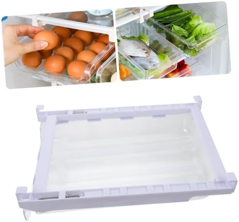 Egg Holder Drawer Bin for Refrigerator, Wave Design Storage Organizer