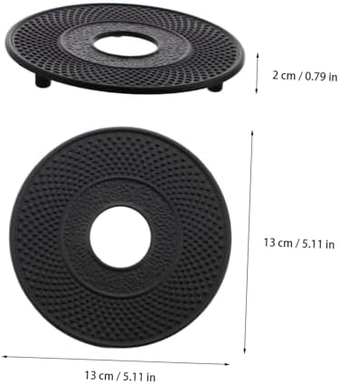 2pcs Japanese Style Cast Iron Teapot Heat Shield Mat Insulated Teapot