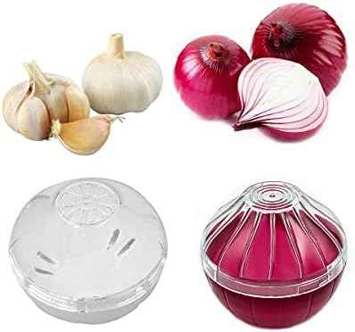 Onion Garlic Lemon Avocado Saver Containers, 5-Piece Set