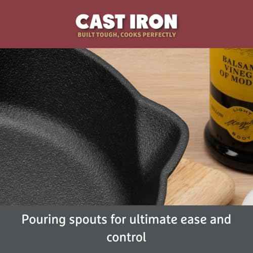 Prestige Cast Iron Cookware Set – 6 Piece, Burger Press, Small &