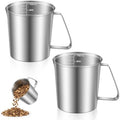 2 Pcs Metal Measuring Cup With Handle, 24 Oz Stainless Steel Mixing