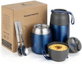 Insulated Stainless Steel Food Jar, 17&24 oz, 2 Pack, Blue