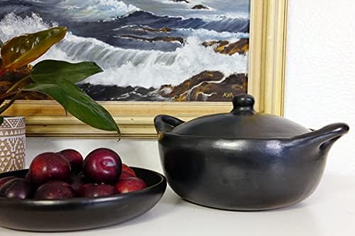 Authentic Chamba Casserole - Elegant Handmade Black Clay Cooking Pot