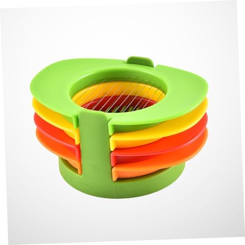 Egg Slicer Cutter Stainless Steel 4-in-1 with Base Holder