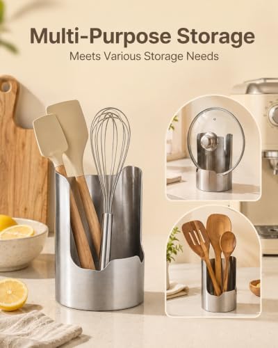 Thickened Stainless Steel Countertop Organizer Kitchen Utensil Holder,1Pcs