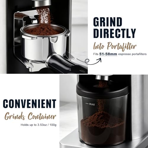 CUSIMAX Electric Burr Coffee Grinder, 48 Settings