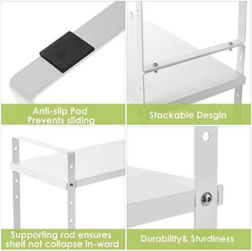 Across-Star Expandable Cabinet Shelf Organizer Rack, Stackable Kitchen