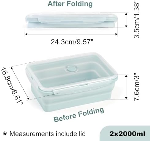 Extra Large Collapsible Silicone Food Storage Containers