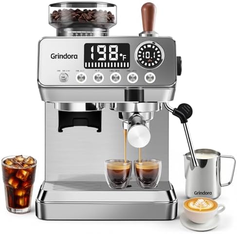 Espresso Machine with Grinder, 20 Bar, 44 Grind Settings