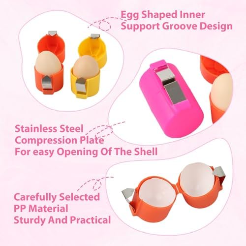 3pcs Egg Shell Opener, Egg Peeler Tool Set,Egg Separator for Raw Eggs