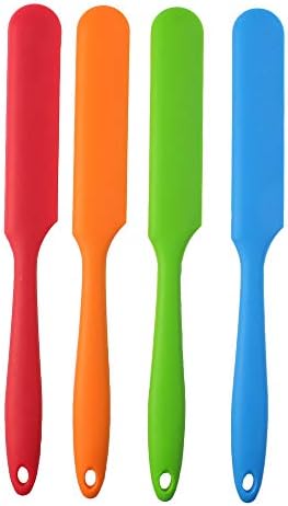 4pcs Silicone Spatula Set Heat Resistant Cake Cream Butter Spatulas