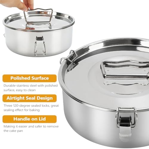 8 inch Flan Molds for Baking, Stainless Steel Quesillera Molde De Flan