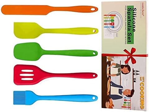 5Pcs Silicone Spatula Set Colorful Mini Spatulas - 480°F Heat