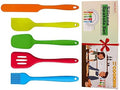 5Pcs Silicone Spatula Set Colorful Mini Spatulas - 480°F Heat