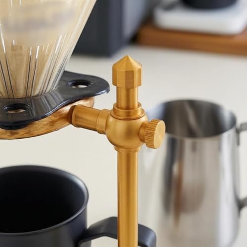 Coffee Stand Manual Dripper Holder Pour Over Rack With Solid Wood Base