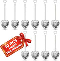 10 Pcs Heart Tea Infuser, 5.52 In, Stainless Steel Steeper