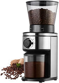 Ollygrin Burr Coffee Grinder, 30 Settings, Sliver & Black