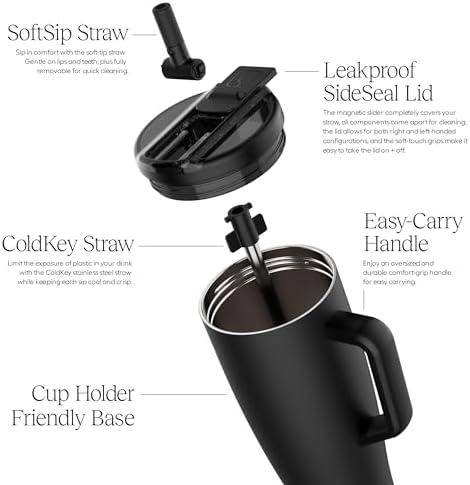 BrüMate Era Flip 40oz Tumbler with 100% Leakproof Covered Straw Lid