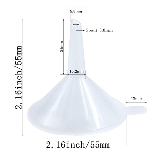 Small Funnel, 2.16inch Clear Plastic Mini Funnels - Image 2