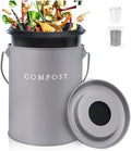 FINESSY Small Countertop Kitchen Compost Bin with Lid