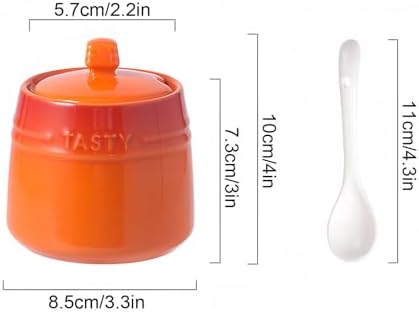 Salt Pot, Solid Color Porcelain Sugar Pot, For Coffee Bar, Sugar Bowl