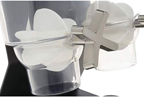 HUBERT 2 Container Cereal Dispenser w/ Stand 9 3/16"L x 8 1/8"W x 17 3/16"H