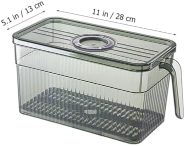 Green Refrigerator Food Container with Vented Lid Dial for Bread