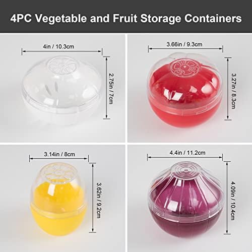 Fruit and Vegetable Storage Containers for Fridge, Circular